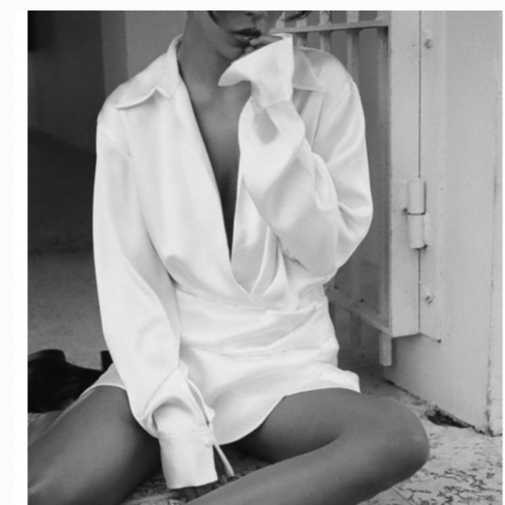 ZARA 🤍 short satin effect dress